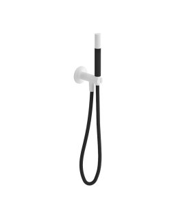 Hotbath Cobber Zestaw natryskowy z uchwytem i przyłączem Matt White CB7502.WH