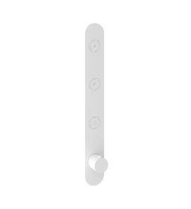 Hotbath Cobber Bateria termostatyczna 3-drożna podtynkowa z przyciskiem element zewnętrzny Matt White PB050.WH