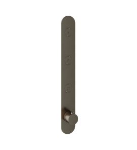 Hotbath Cobber Bateria termostatyczna 3-drożna podtynkowa z przyciskiem element zewnętrzny Aged Iron PB050.AI