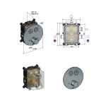 Hotbath Cobber Bateria termostatyczna 2-drożna podtynkowa z przyciskiem element zewnętrzny Chrome PB009.CR