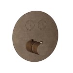 Hotbath Cobber Bateria termostatyczna 2-drożna podtynkowa z przyciskiem element zewnętrzny Aged Brass PB009.AB