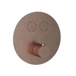 Hotbath Cobber Bateria termostatyczna 2-drożna podtynkowa z przyciskiem element zewnętrzny Brushed Copper PVD PB009.BCP