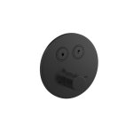 Hotbath Cobber Bateria termostatyczna 2-drożna podtynkowa z przyciskiem element zewnętrzny Matt Black PVD PB009.MBP