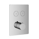 Hotbath Cobber Bateria termostatyczna 2-drożna podtynkowa z przyciskiem element zewnętrzny Chrome PB009Q.CR