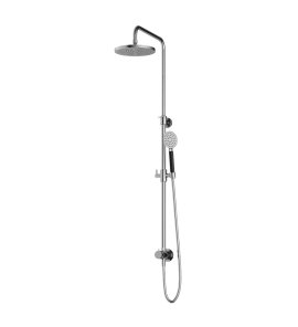 Hotbath Cobber Zestaw natryskowy z deszczownicą Ø 200 mm i zestawem prysznicowym na drążku Chrome M538.CR