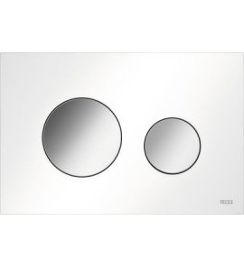 TECE Loop Przycisk spłukujący do WC podwójny 22x15 biały połysk/chrom połysk 9240927