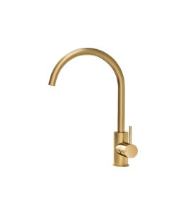 Hotbath Cobber Bateria zlewozmywakowa jednouchwytowa Brushed Brass CB040.BB
