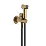 Hotbath Cobber Bidetka z uchwytem ściennym i zaworem - element zewnętrzny Brushed Brass KHDS3.BB