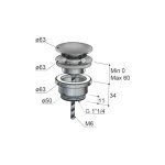 Hotbath Cobber Korek umywalkowy typu klik klak Chrome P710.CR