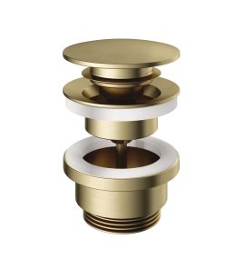 Hotbath Cobber Korek umywalkowy typu klik klak Brushed Brass P710.BB