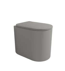 Flaminia Astra Plus Miska stojąca 52x35 z deską wolnoopadającą slim cenere matt AS117RGCEN+ASCW05CEN