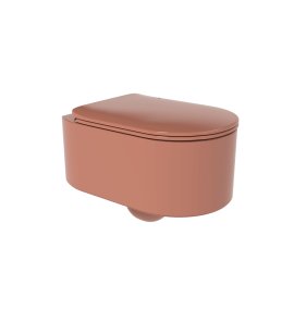 Flaminia Astra Miska wisząca 52x35 z deską wolnoopadającą slim terracotta glossy AS118GTC+ASCW05TC