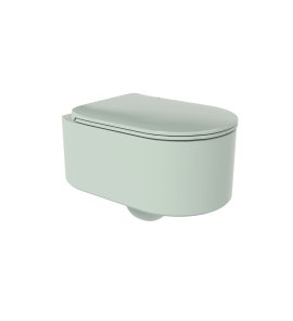 Flaminia Astra Miska wisząca 52x35 z deską wolnoopadającą slim verde giada glossy AS118GVG+ASCW05VG