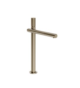 Gessi Incastri Bateria umywalkowa wysoka bez korka Finox Brushed Nickel 75004.149