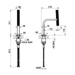 Gessi Incastri Bateria umywalkowa wisząca bez korka Chrom 75202.031