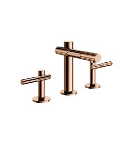 Gessi Incastri Bateria umywalkowa 3-otworowa bez korka Copper PVD 75014.030