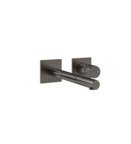 Gessi Incastri Bateria umywalkowa podtynkowa - element zewnętrzny Black Metal Brushed PVD 75088.707