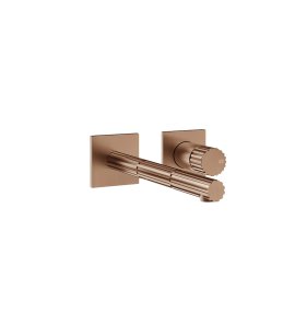 Gessi Incastri Bateria umywalkowa podtynkowa - element zewnętrzny Copper Brushed PVD 75088.708