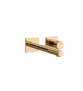Gessi Incastri Bateria umywalkowa podtynkowa - element zewnętrzny Warm Bronze PVD 75088.735