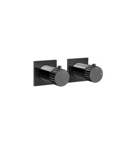 Gessi Incastri Bateria prysznicowa termostatyczna podtynkowa - element zewnętrzny Black Metal PVD 75132.706