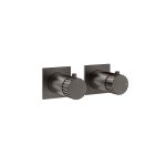 Gessi Incastri Bateria prysznicowa termostatyczna podtynkowa - element zewnętrzny Black Metal Brushed PVD 75132.707