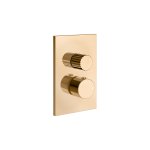 Gessi Incastri Bateria prysznicowa termostatyczna podtynkowa - element zewnętrzny Warm Bronze PVD 75133.735