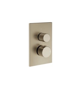 Gessi Incastri Bateria prysznicowa termostatyczna podtynkowa 2-drożna - element zewnętrzny Finox Brushed Nickel 75135.149