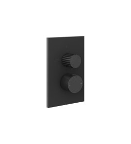Gessi Incastri Bateria prysznicowa termostatyczna podtynkowa 2-drożna - element zewnętrzny Matte Black 75135.299