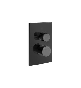 Gessi Incastri Bateria prysznicowa termostatyczna podtynkowa 2-drożna - element zewnętrzny Black Metal PVD 75135.706