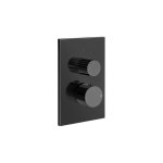 Gessi Incastri Bateria prysznicowa termostatyczna podtynkowa 3-drożna - element zewnętrzny Black Metal PVD 75137.706