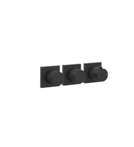 Gessi Incastri Bateria prysznicowa termostatyczna 2-drożna - element zewnętrzny Matte Black 75334.299