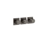 Gessi Incastri Bateria prysznicowa termostatyczna 2-drożna - element zewnętrzny Black Metal Brushed PVD 75334.707