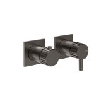 Gessi Incastri Bateria wannowo-prysznicowa podtynkowa - element zewnętrzny Black Metal Brushed PVD 75038.707
