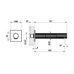 Gessi Incastri Wylewka wannowa montowana na ścianie - element zewnętrzny Finox Brushed Nickel 75103.149
