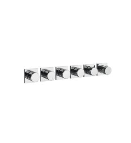 Gessi Incastri Bateria natryskowa termostatyczna podtynkowa 5-drożna - element zewnętrzny Chrom 75340.031