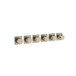 Gessi Incastri Bateria natryskowa termostatyczna podtynkowa 5-drożna - element zewnętrzny Finox Brushed Nickel 75340.149