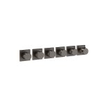 Gessi Incastri Bateria natryskowa termostatyczna podtynkowa 5-drożna - element zewnętrzny Black Metal Brushed PVD 75340.707