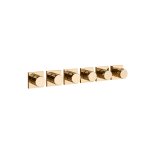 Gessi Incastri Bateria natryskowa termostatyczna podtynkowa 5-drożna - element zewnętrzny Warm Bronze PVD 75340.735