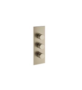 Gessi Incastri Bateria natryskowa termostatyczna podtynkowa - element zewnętrzny Finox Brushed Nickel 75314.149