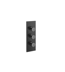 Gessi Incastri Bateria natryskowa termostatyczna podtynkowa - element zewnętrzny Black Metal PVD 75314.706