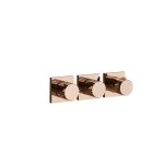 Gessi Incastri Bateria prysznicowa termostatyczna 2-drożna - element zewnętrzny Copper PVD 75334.030
