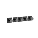 Gessi Incastri Bateria prysznicowa termostatyczna 4-drożna - element zewnętrzny Black Metal PVD 75338.706