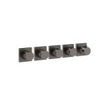 Gessi Incastri Bateria prysznicowa termostatyczna 4-drożna - element zewnętrzny Black Metal Brushed PVD 75338.707