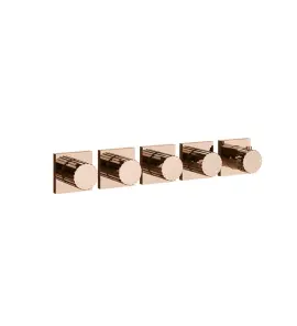Gessi Incastri Bateria prysznicowa termostatyczna 4-drożna - element zewnętrzny Copper PVD 75338.030