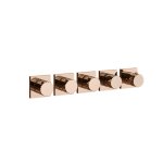 Gessi Incastri Bateria prysznicowa termostatyczna 4-drożna - element zewnętrzny Copper PVD 75338.030