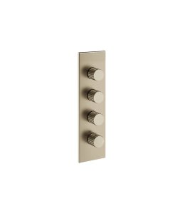 Gessi Incastri Bateria prysznicowa termostatyczna podtynkowa 3-drożna - element zewnętrzny Finox Brushed Nickel 75316.149
