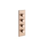 Gessi Incastri Bateria prysznicowa termostatyczna podtynkowa 3-drożna - element zewnętrzny Copper PVD 75316.030