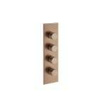 Gessi Incastri Bateria prysznicowa termostatyczna podtynkowa 3-drożna - element zewnętrzny Copper Brushed PVD 75316.708