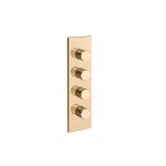 Gessi Incastri Bateria prysznicowa termostatyczna podtynkowa 3-drożna - element zewnętrzny Warm Bronze PVD 75316.735