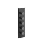 Gessi Incastri Bateria prysznicowa termostatyczna podtynkowa 4-drożna - element zewnętrzny Black Metal PVD 75318.706